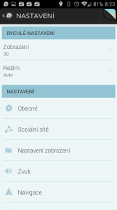 Waze: možnosti nastavení