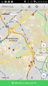 Mapy.cz: zobrazení mapy