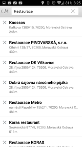 Mapy.cz: vyhledávání bodů zájmu