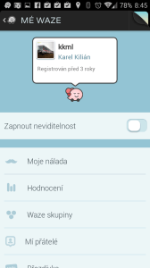 Waze: sekce Mé Waze