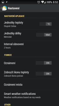 Možnosti nastavení