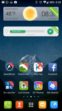 GO Launcher: původní vzhled