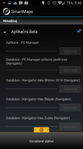 SmartMaps: GPS Navigace a Mapy: stažení dat