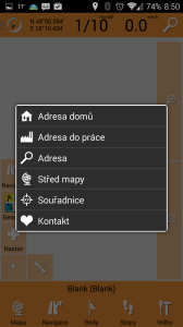 SmartMaps: GPS Navigace a Mapy: zadání cíle