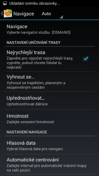 OsmAnd Mapy a Navigace: nastavení trasy