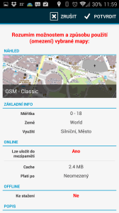 Locus Map Pro – Outdoor GPS: výběr mapových podkladů