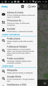 Locus Map Pro – Outdoor GPS: vyhledávání