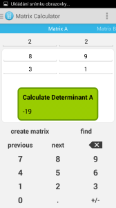 Výpočty s maticemi