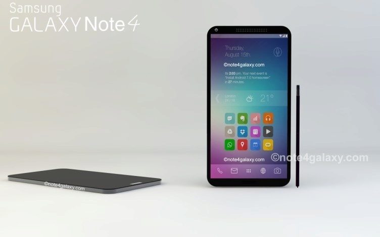 Jeden z mnoha konceptů Galaxy Note 4