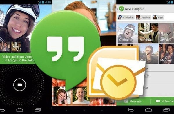 Uživatelé Outlooku a Google Apps mohou snadněji komunikovat skrze Hangout