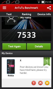 Nokia X recenze - AnTuTu2