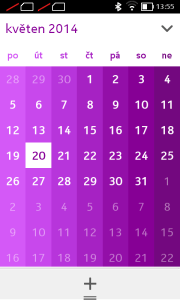 Nokia X recenze - kalendář