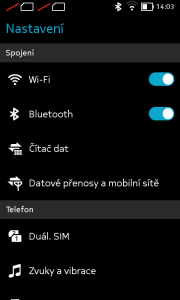 Nokia X recenze - nastavení