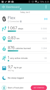 Fitbit 1.9.4: sekce Dashboard