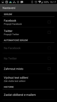 SoundHound: nastavení