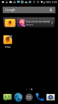SoundHound nabízí widgety o rozměrech 1×1 a 4×1.