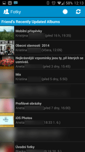 Seznam alb přátel podle aktualizace
