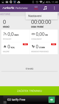 Vstup do nastavení