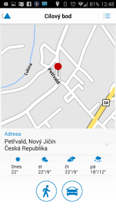 Navigace na město