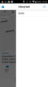 Uložení místa do oblíbených