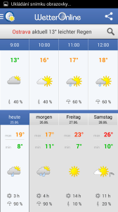 Wetter App: aktuální situace
