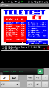 CZ Teletext: hlavní stránka