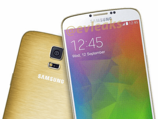 Samsung Galaxy F (S5 Prime) na tiskovém renderu ve zlaté barvě