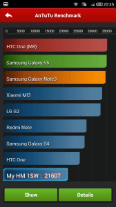 AnTuTu Benchmark - Porovnání výsledku