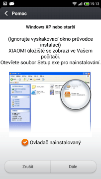 Připojení k počítači - Pomoc - Windows XP