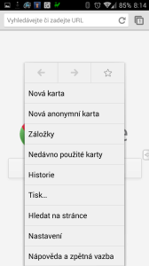 Prohlížeč Chrome – Google: nabídka aplikace