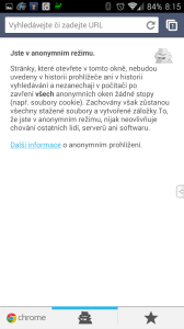 Prohlížeč Chrome – Google: anonymní režim