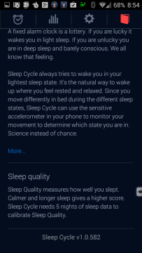 Informace o sledování kvality spánku