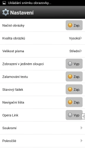 Webový prohlížeč Opera Mini