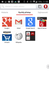 Prohlížeč Opera pro Android