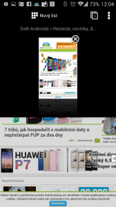 Prohlížeč Opera pro Android