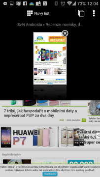 Prohlížeč Opera pro Android