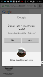 Žádali jste o resetování hesla? Ano!