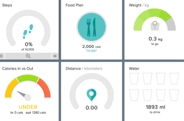 Fitbit Aria recenze - Fitbit dashboard