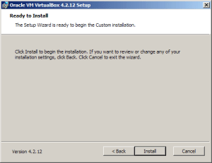 Instalace VirtualBoxu: zahájení instalace