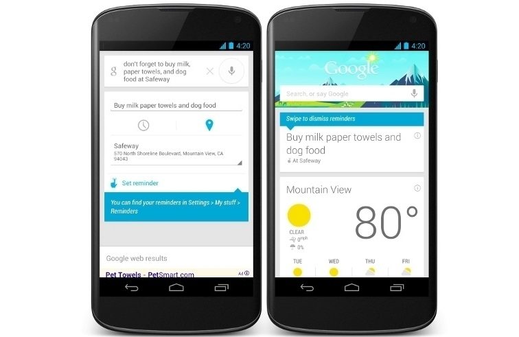google now reminders
