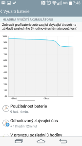 Informace o stavu baterie