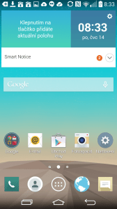 LG G3 - domovská obrazovka