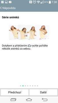 Prezentace funkcí fotoaparátu LG G3