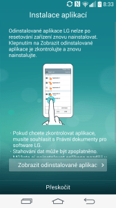 Úvodní nastavení - instalace aplikací