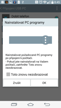 Nabídka instalace programů do počítače