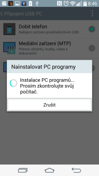 Nabídka instalace programů do počítače
