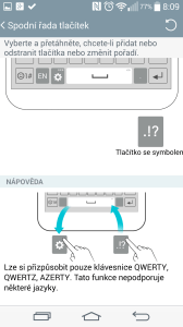 Možnosti nastavení klávesnice