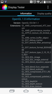 Parametry obrazovky telefonu LG G3