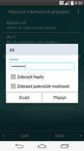 Úvodní nastavení - připojení k Internetu