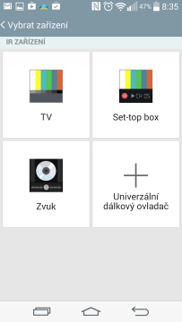 QuickRemote - typ přístroje